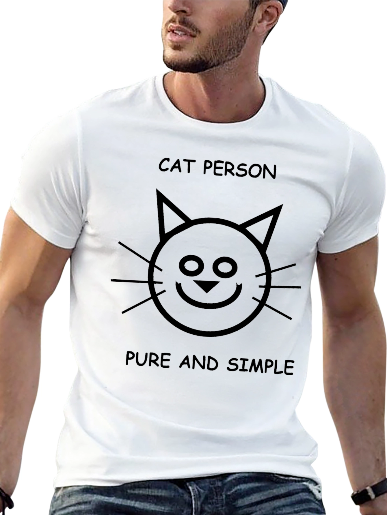 Cat Person T-Shirt - Pure & Simple Graphic Tee