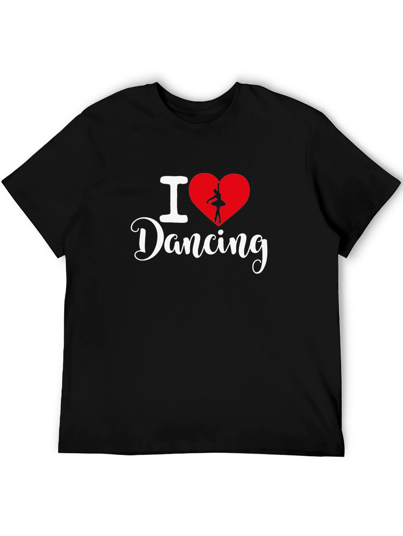 I Heart Dancing T-Shirt - Ballerina Silhouette Graphic Tee