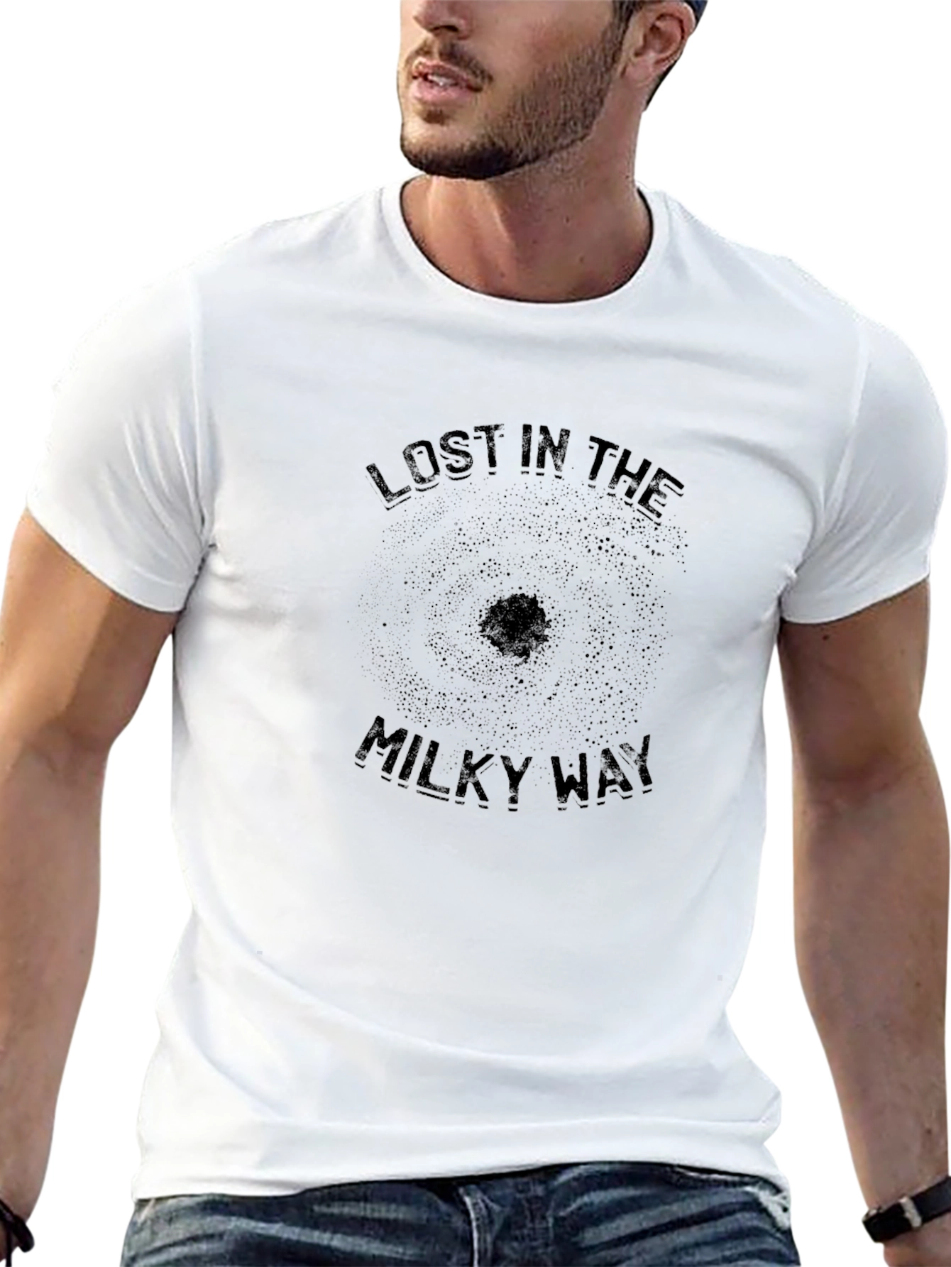 Lost In The Milky Way Black T-Shirt