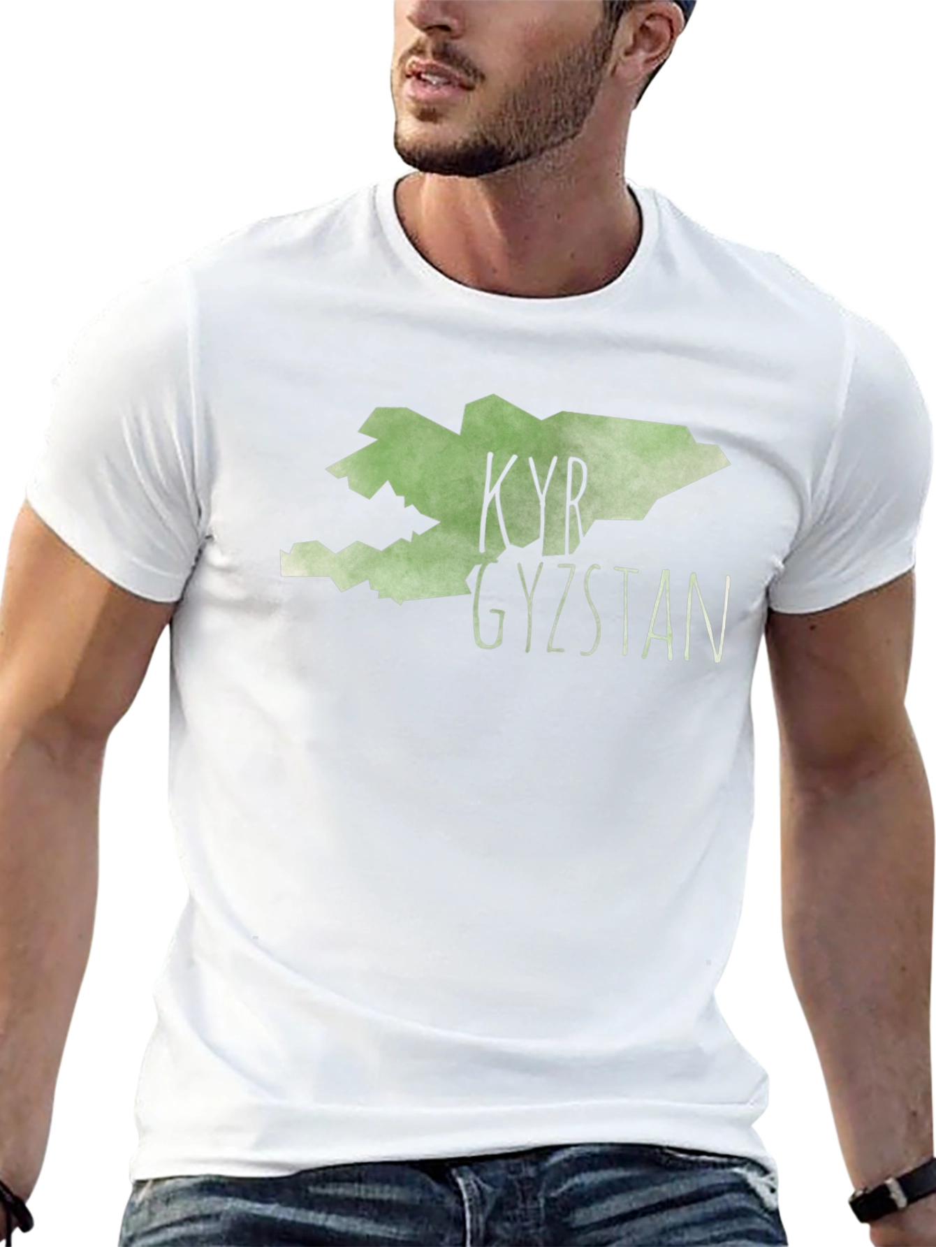 Kyrgyzstan Map T-Shirt - Black Graphic Tee