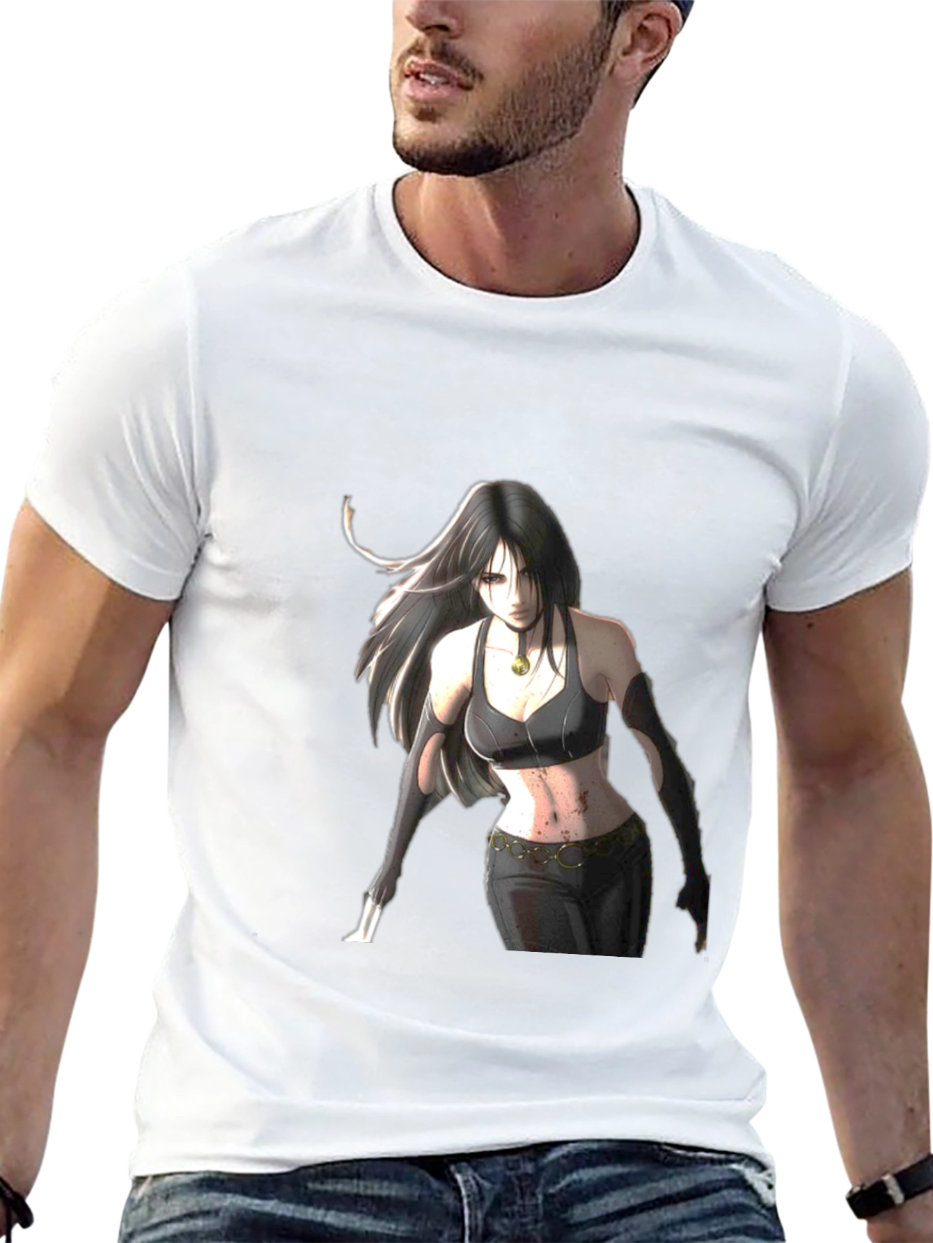 Anime Girl Graphic Black T-Shirt