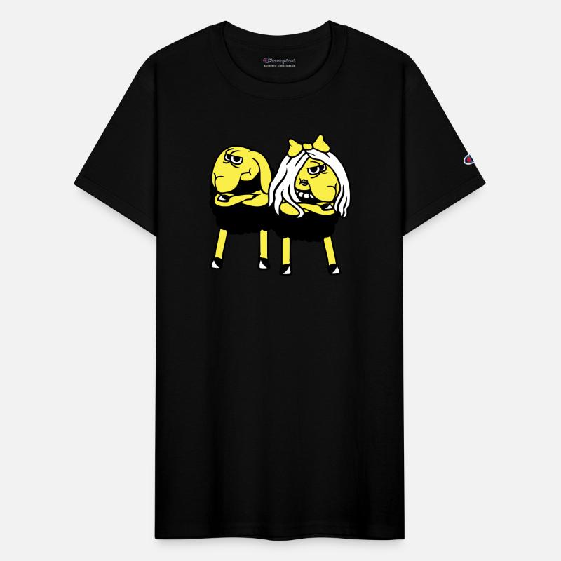2 Black Sheep Couple Tired Angry Annoyed Offended
