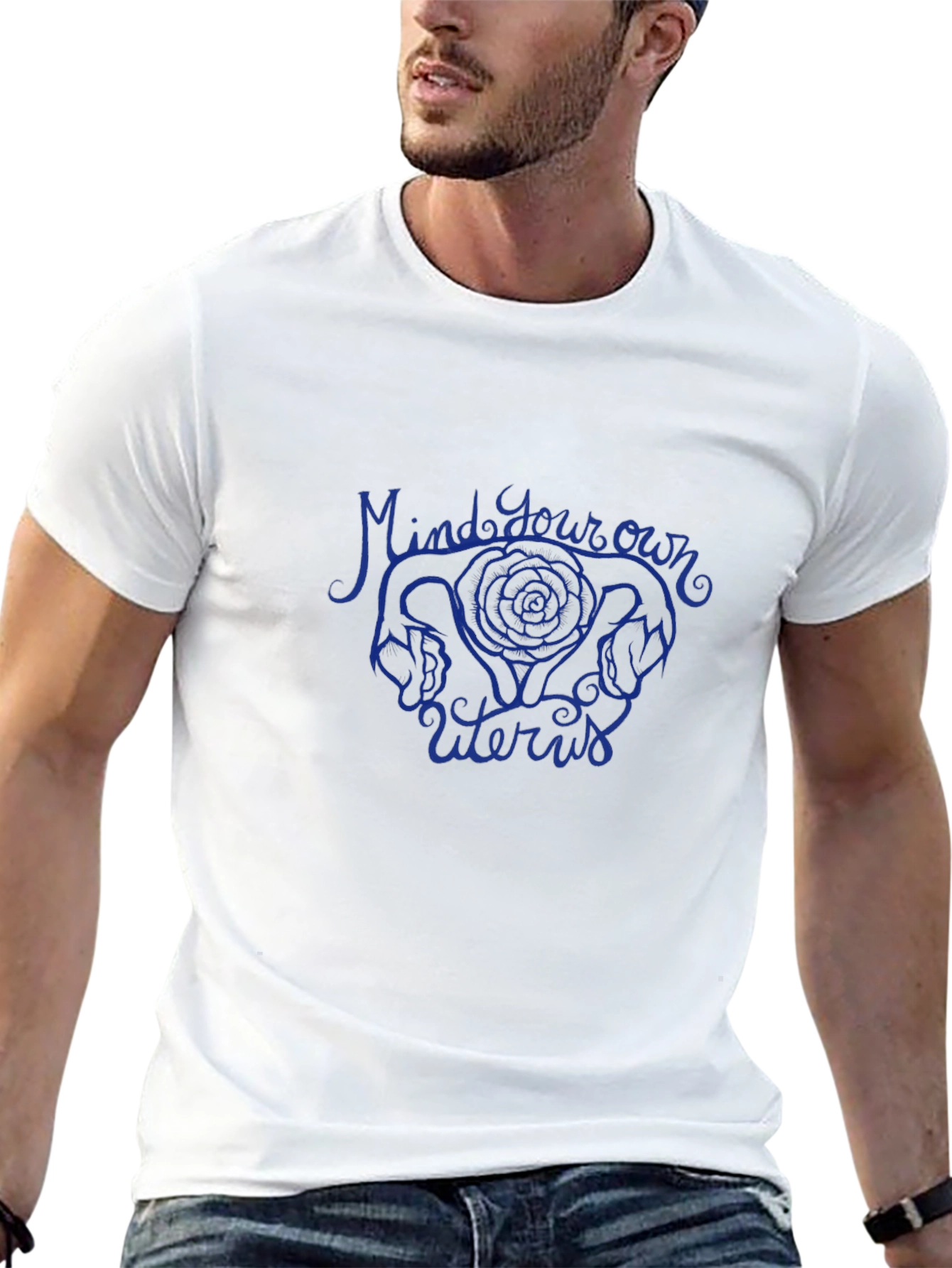 Mind Your Own Uterus Graphic Tee - Black