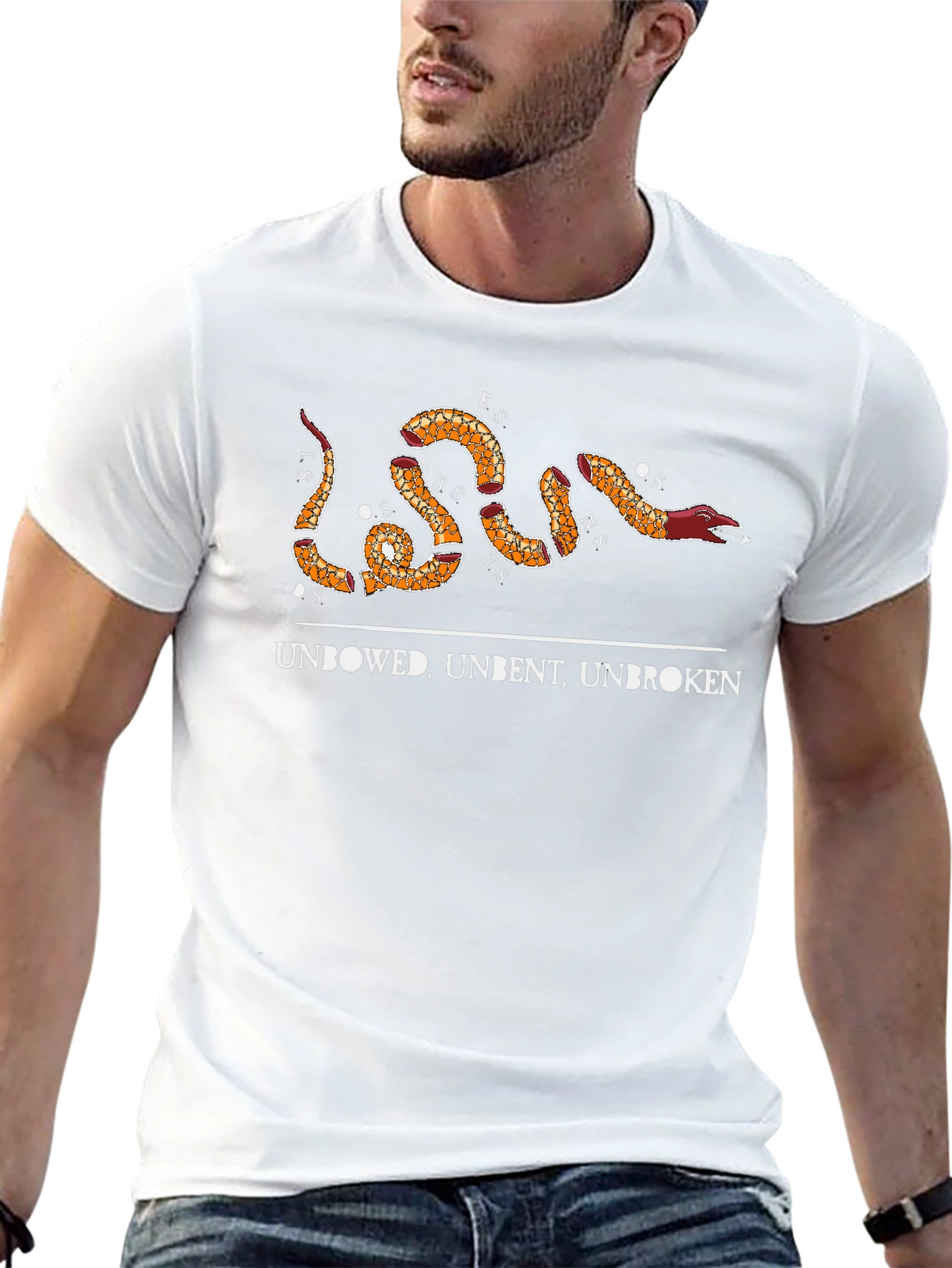 Unbowed Unbent Unbroken Snake Graphic Tee