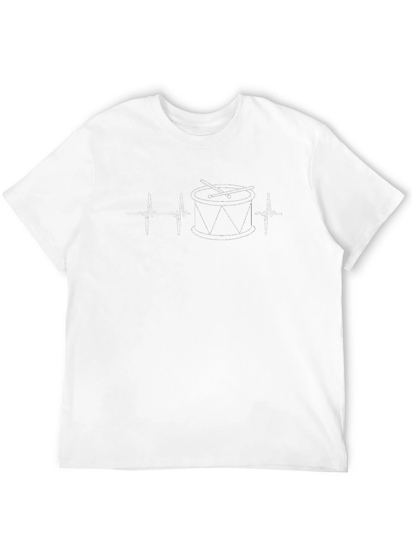 Drum Heartbeat Graphic Tee - Music Lover T-Shirt