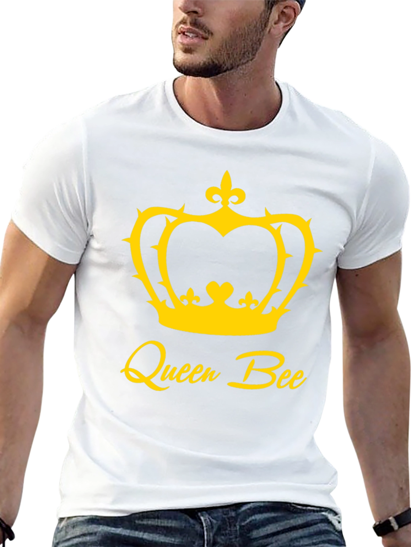 Queen Bee Graphic Tee - Black Cotton T-Shirt
