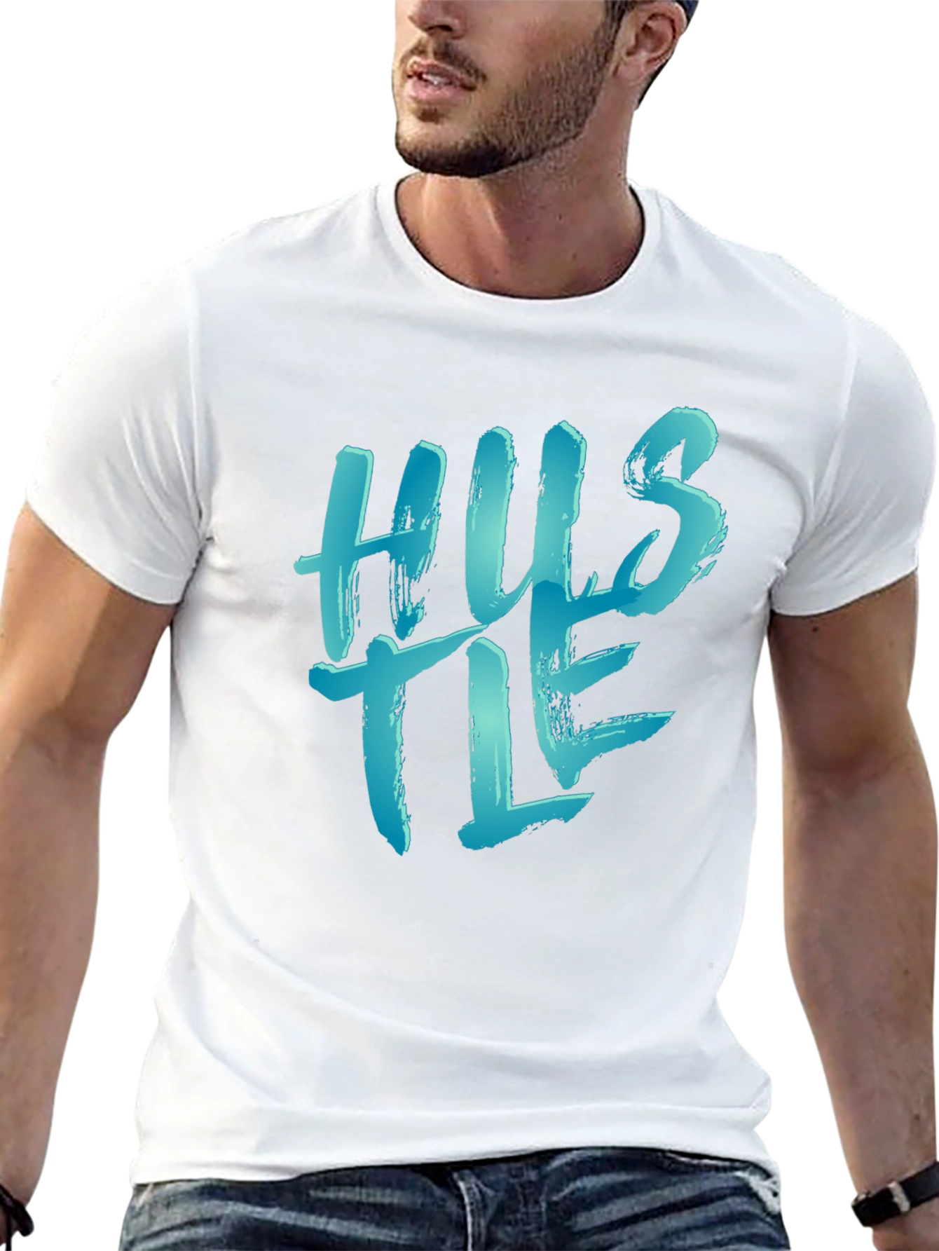 Hustle Graphic Print Black T-Shirt