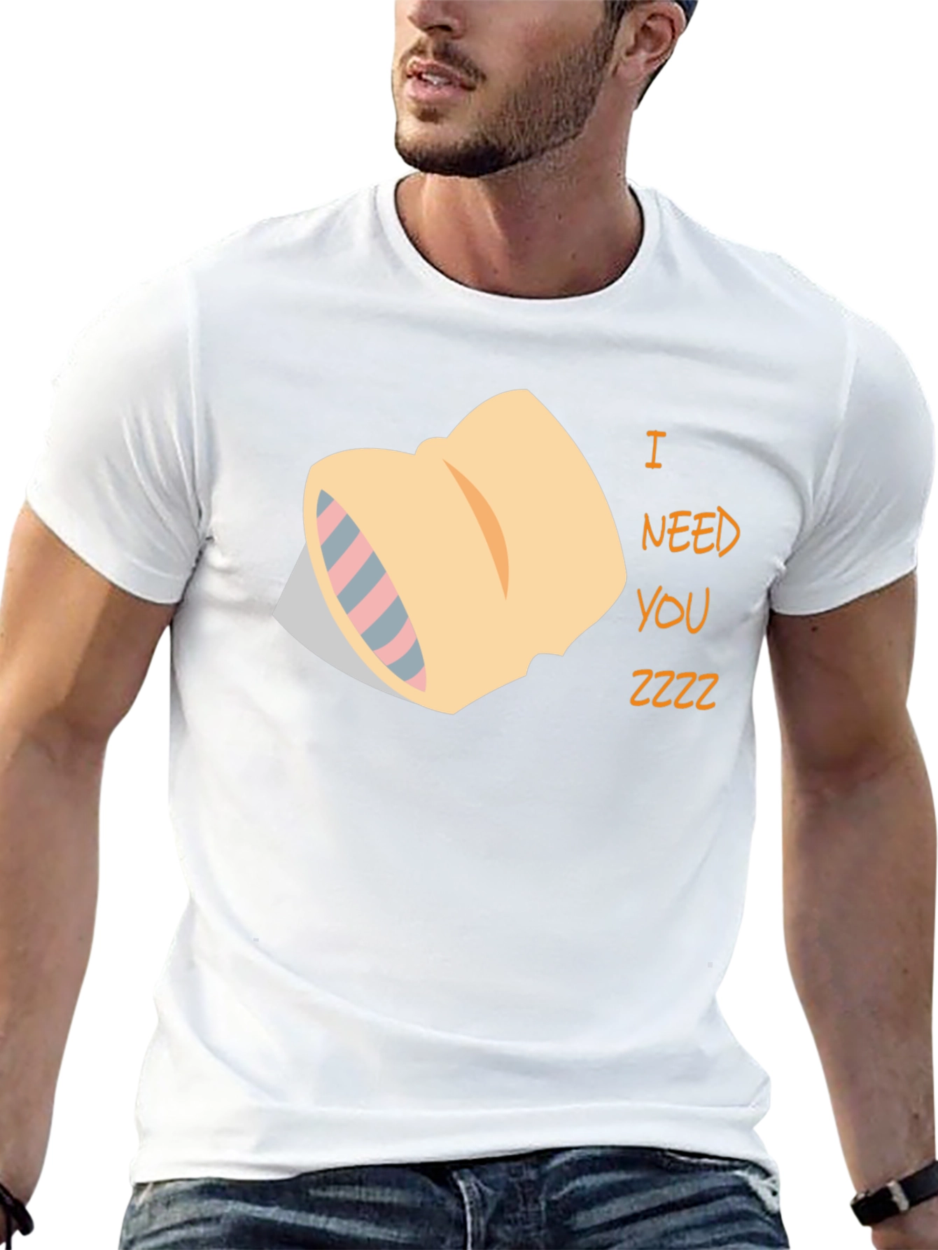 I Need You Zzzz Black T-Shirt