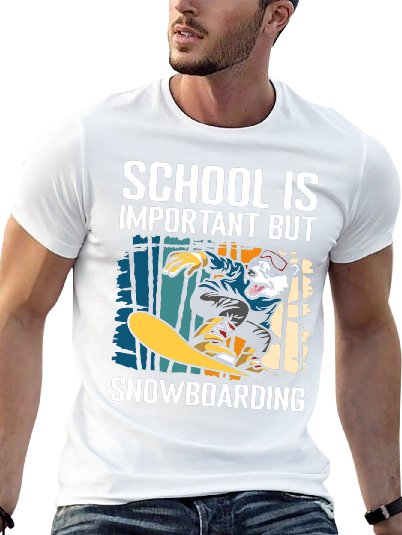 Snowboarding T-Shirt: School is Important