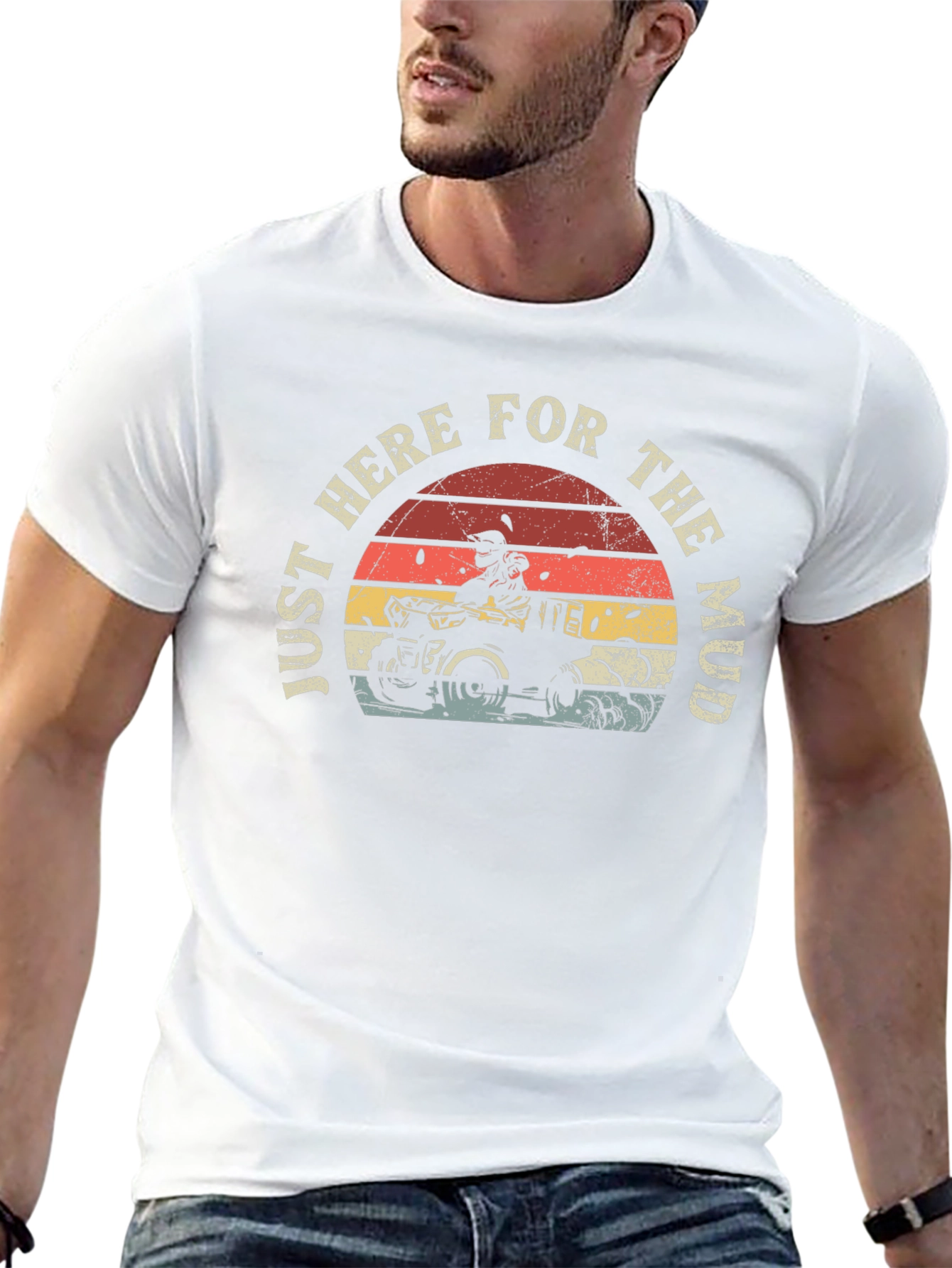 Just Here For The Mud Black T-Shirt