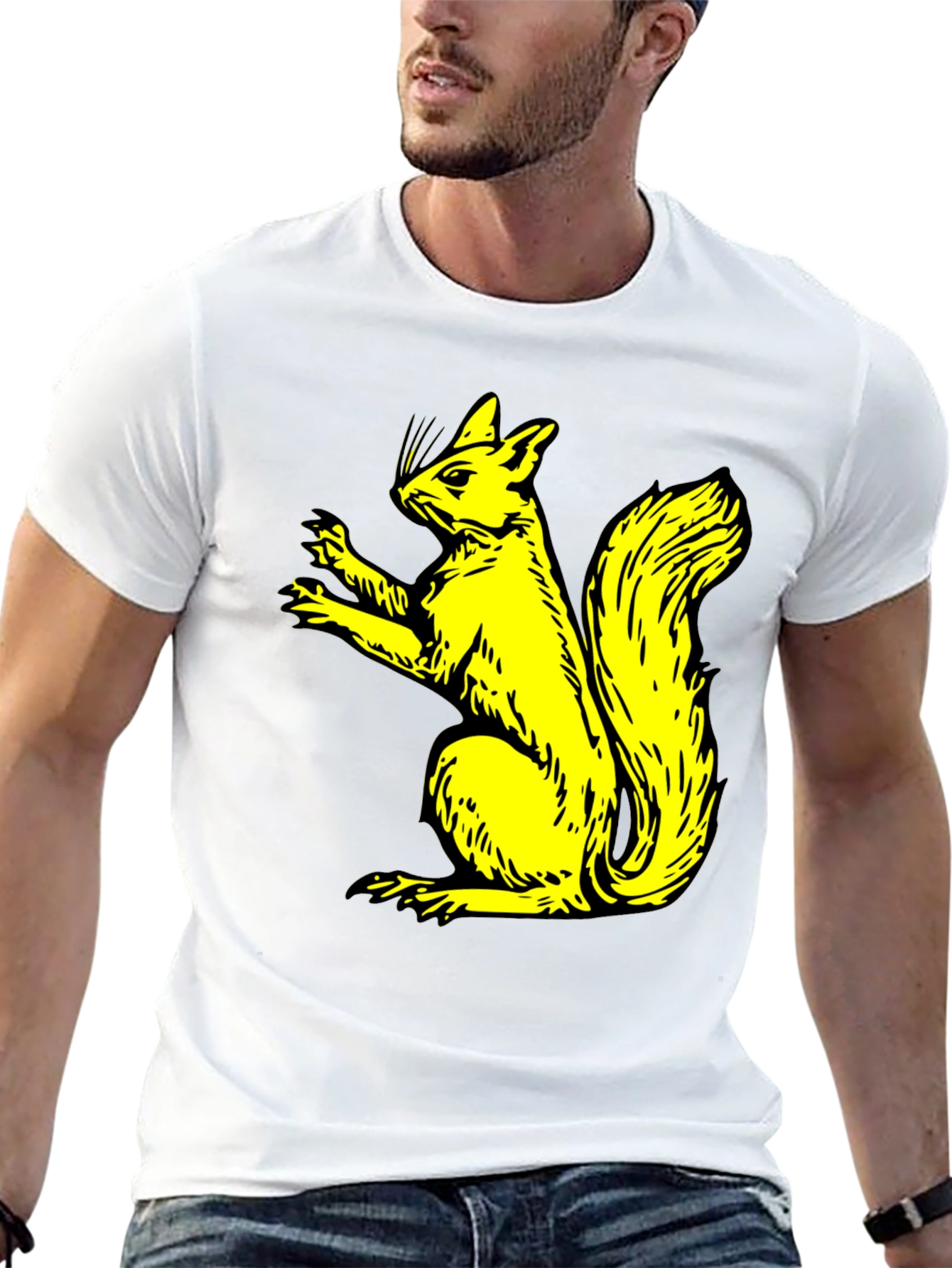 Squirrel Graphic Black T-Shirt