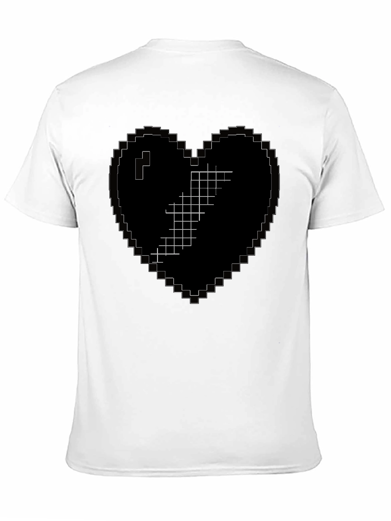 Pixelated Heart Broken Graphic T-Shirt