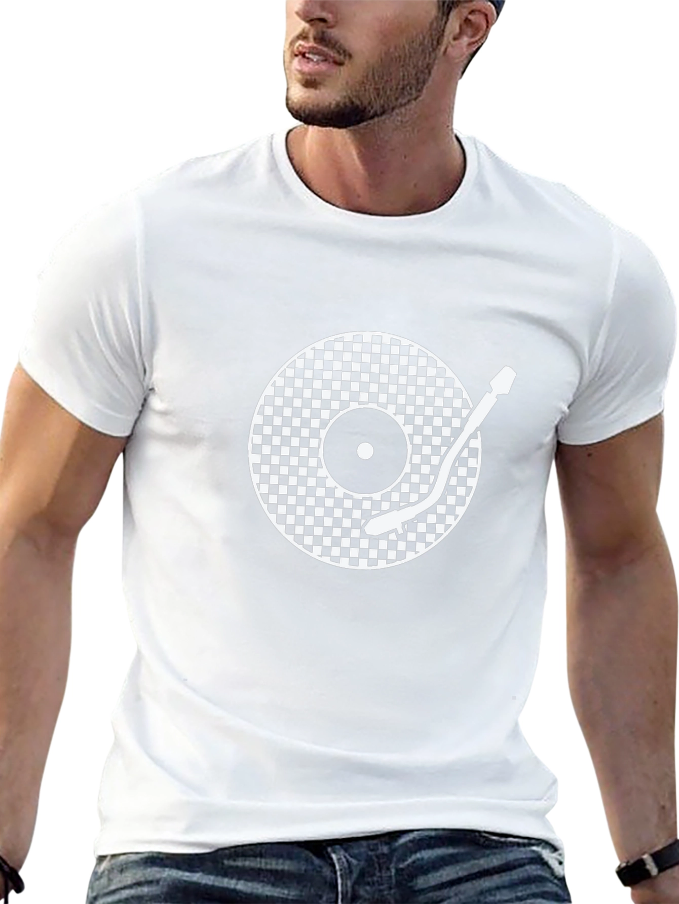 Retro Turntable Graphic Tee - Cool DJ Style