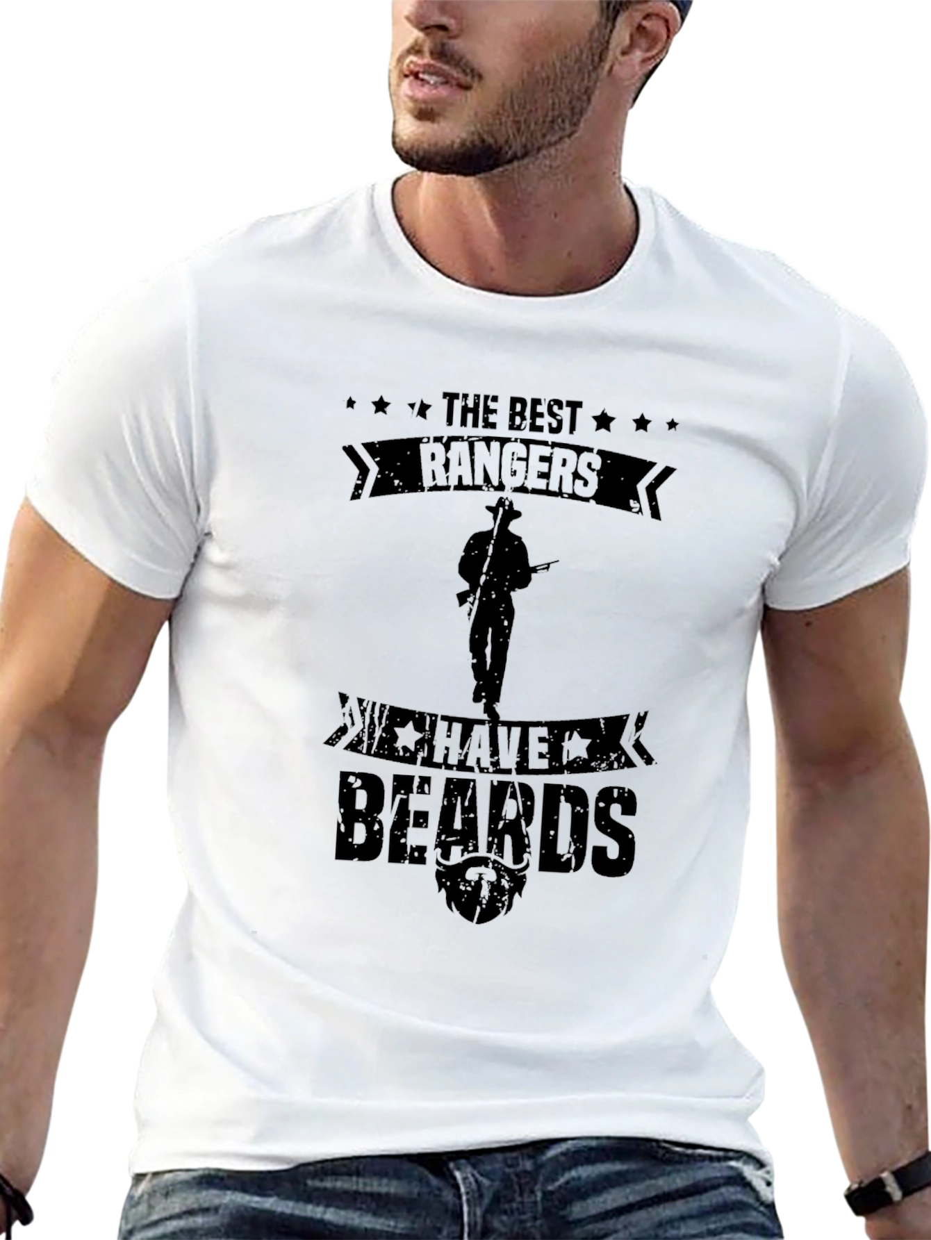 The Best Rangers Have Beards Black T-Shirt