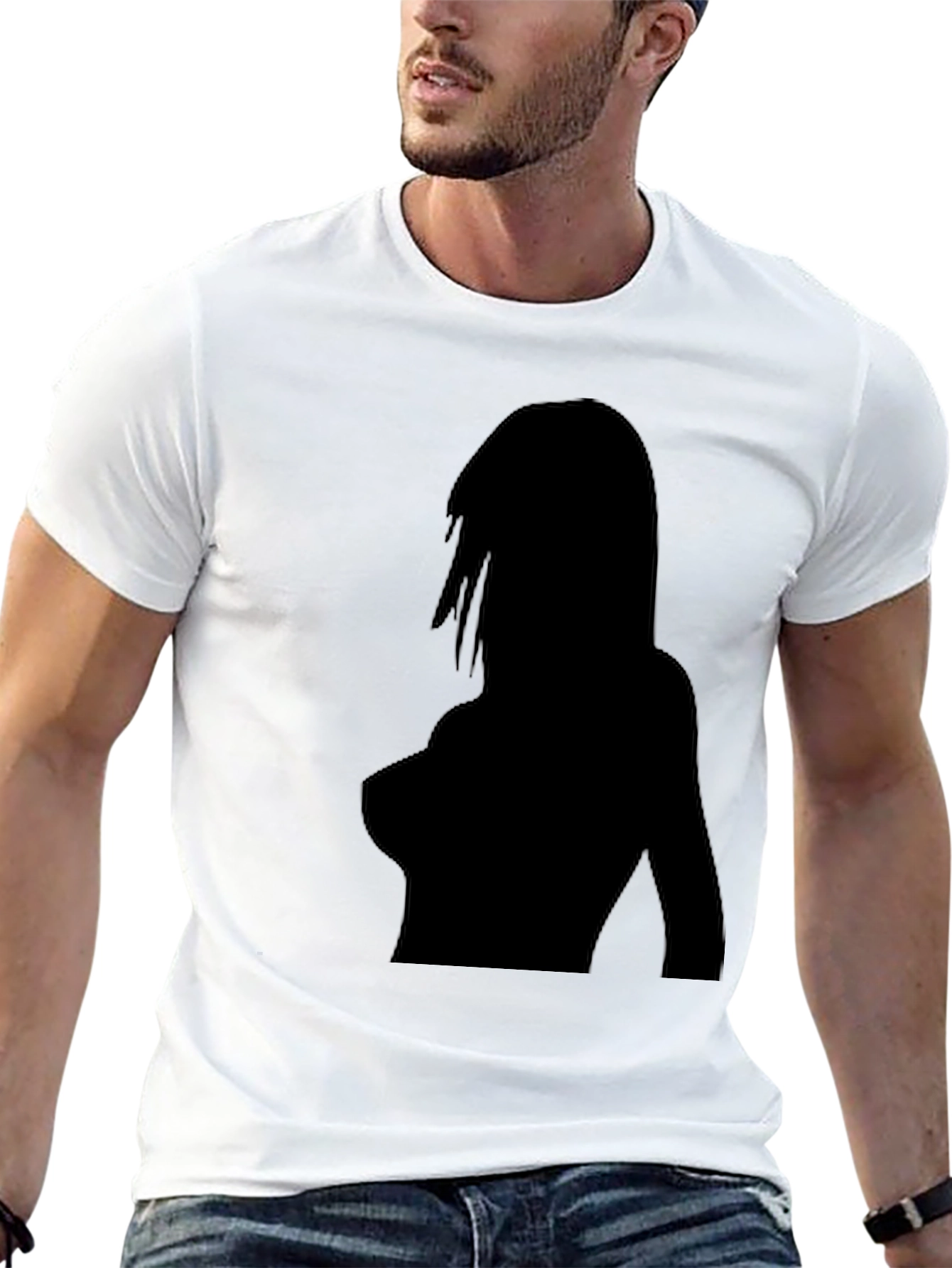 Silhouette Graphic T-Shirt - Bold Black Tee