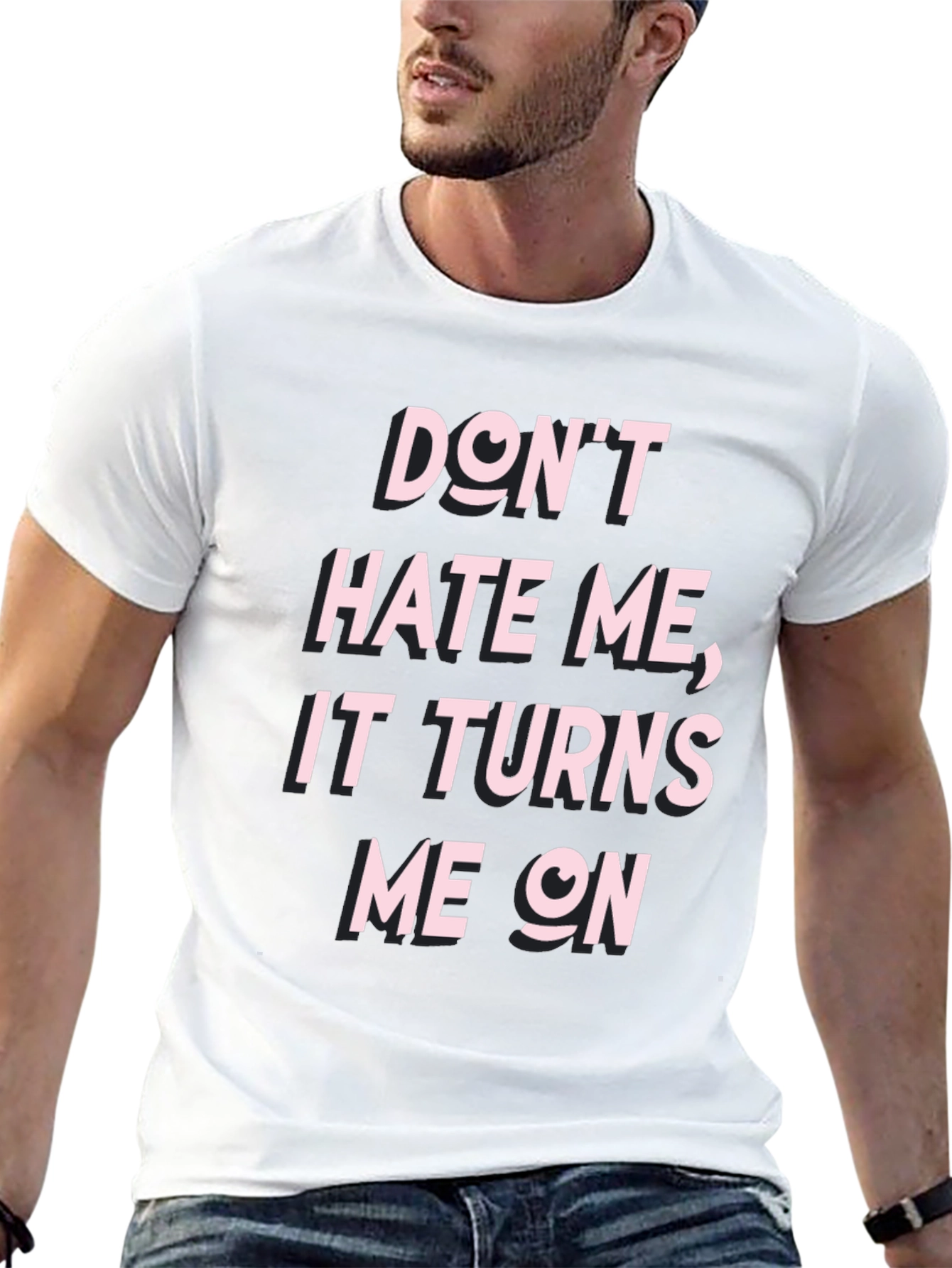 Edgy Dont Hate Me Graphic Tee