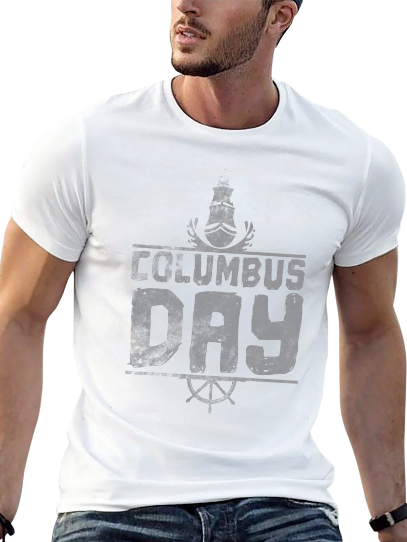 Columbus Day T-Shirt - Distressed Graphic Tee