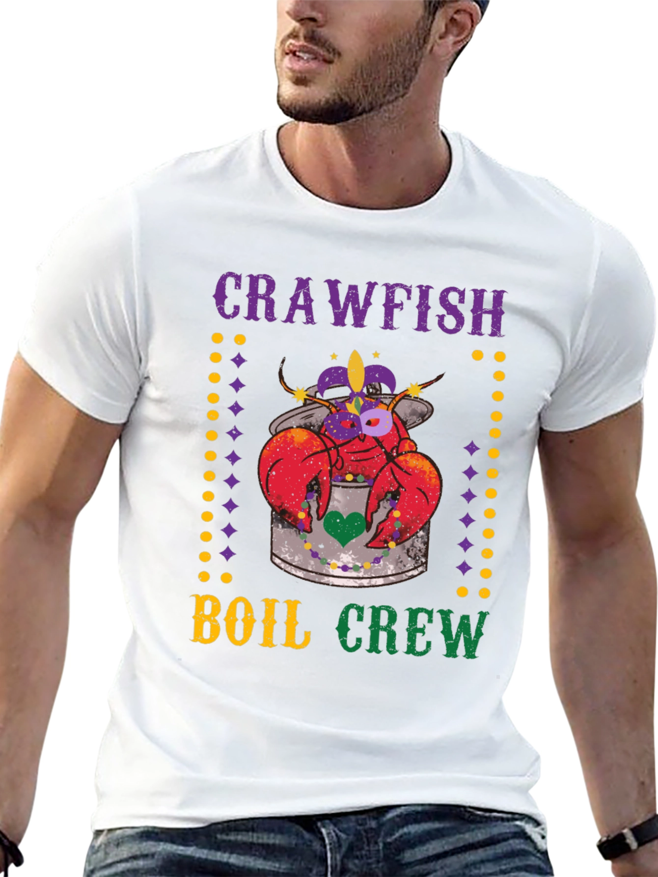 Crawfish Boil Crew Mardi Gras T-Shirt