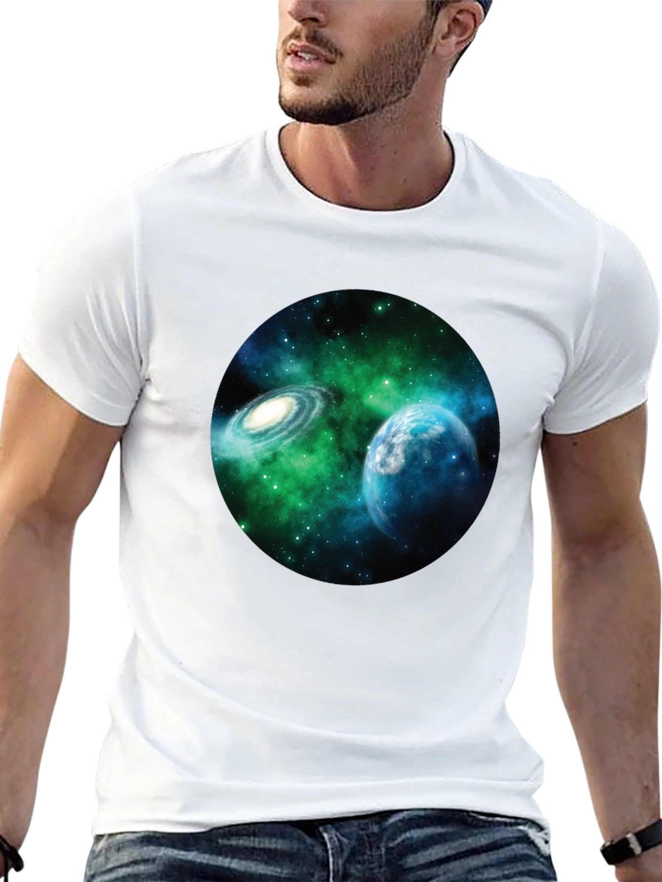 Galaxy Graphic Black T-Shirt