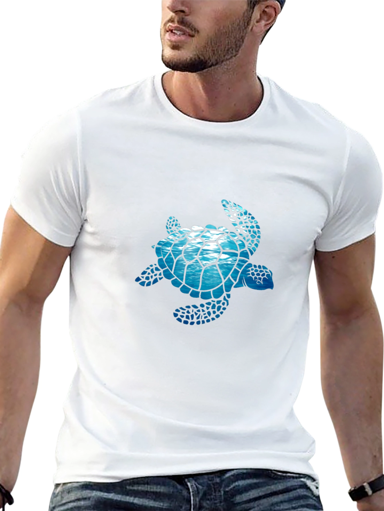 Sea Turtle Graphic T-Shirt - Black