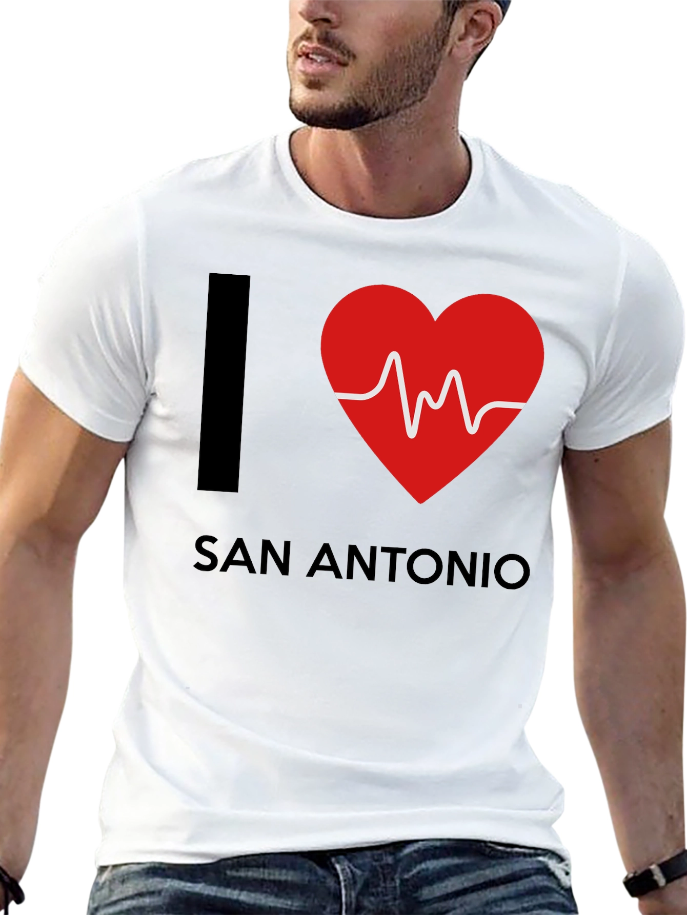 I Heart San Antonio Black Graphic Tee