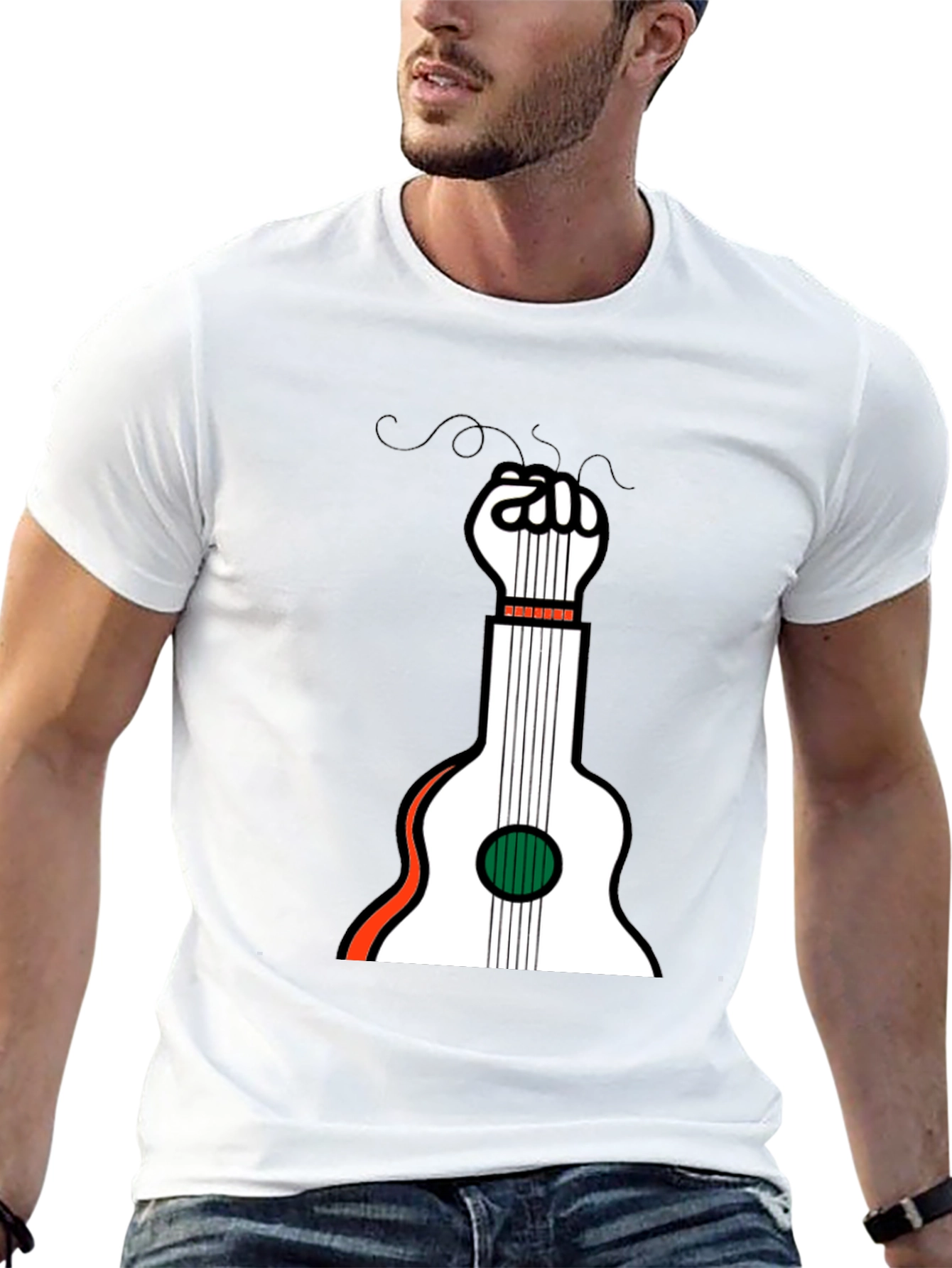Guitar Fist Graphic Tee - Music & Protest