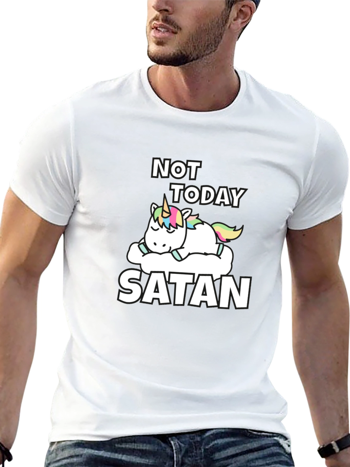 Not Today Satan Unicorn T-Shirt