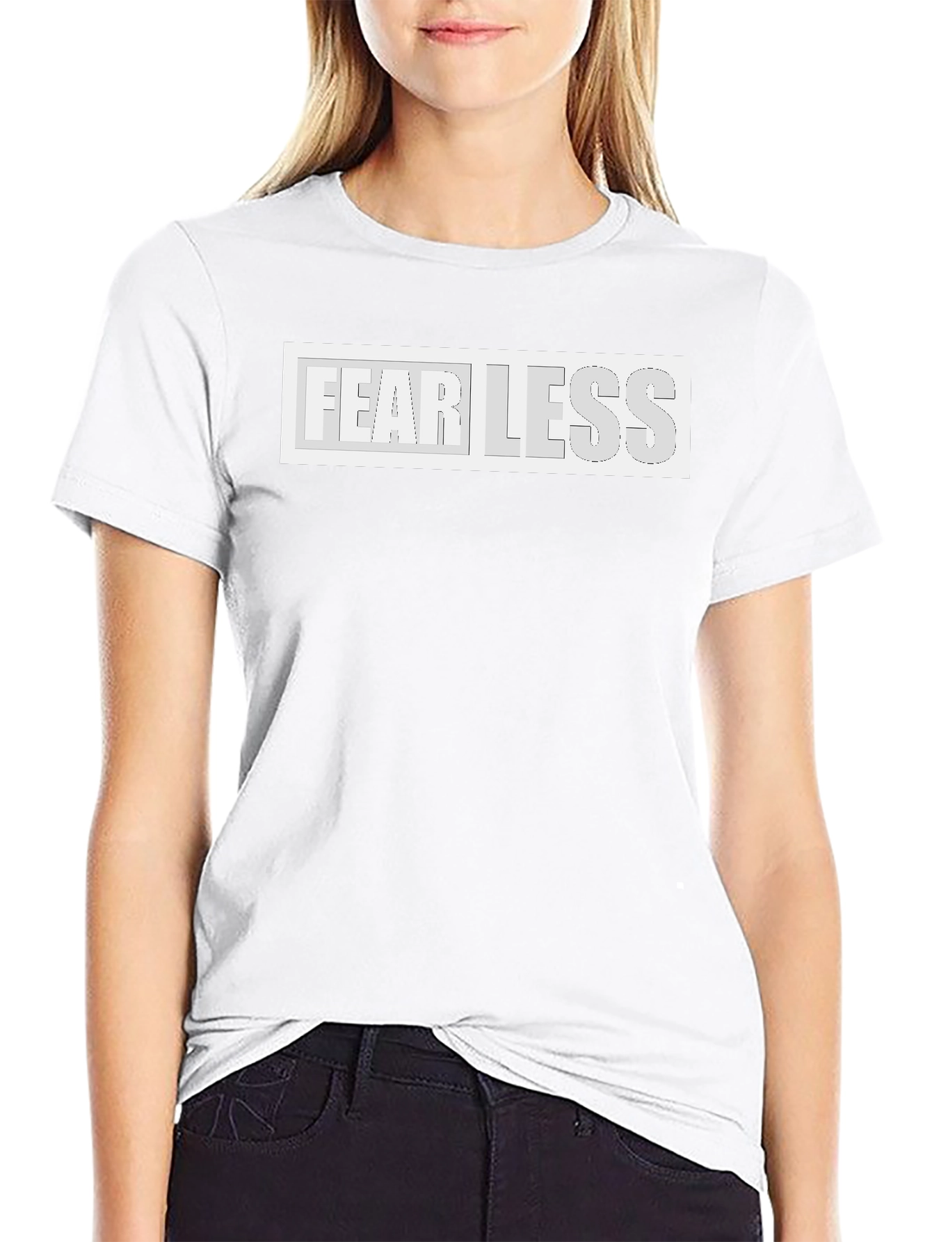 Fearless Graphic Print Black T-Shirt