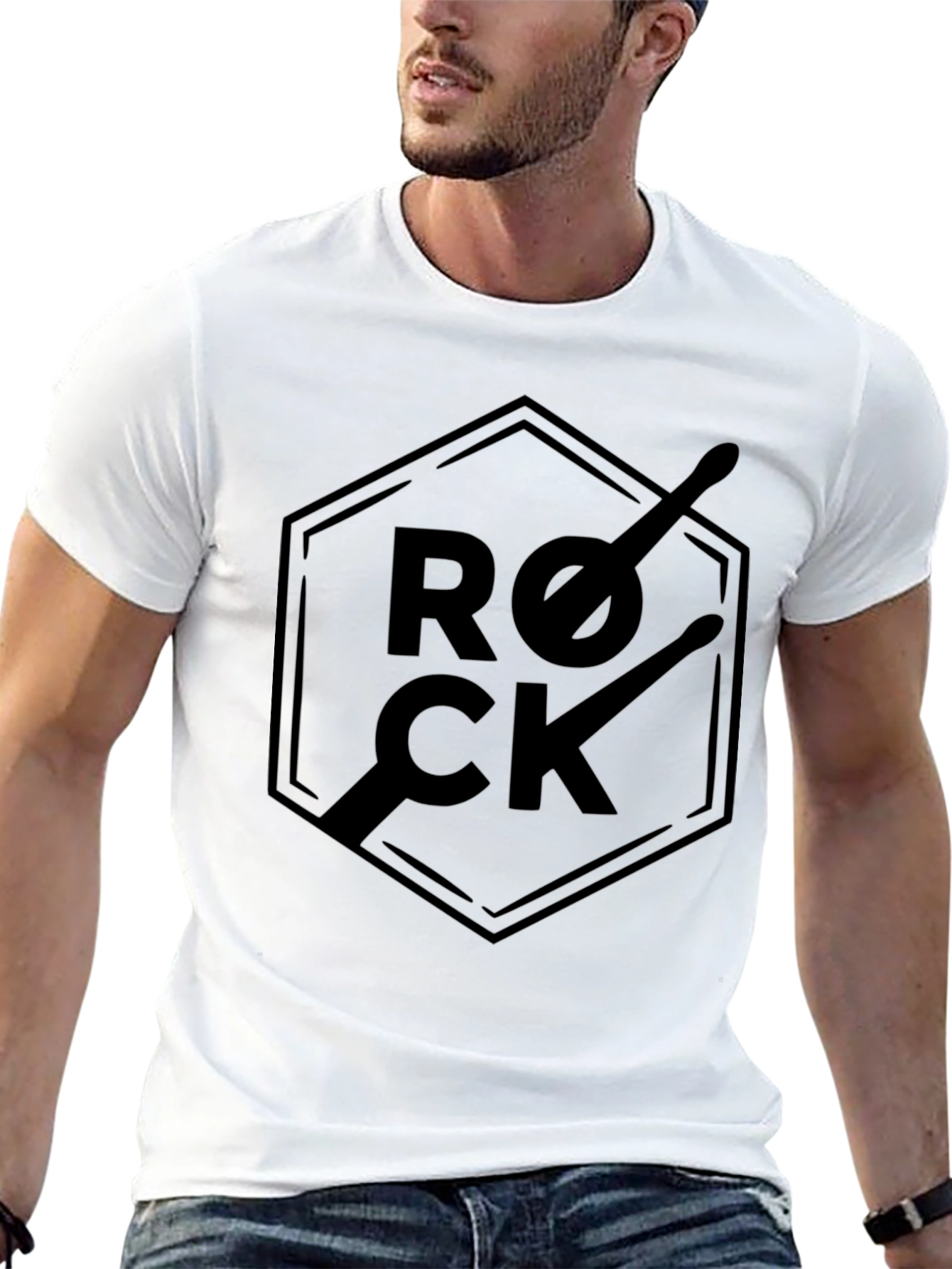 Rock Music Drumsticks T-Shirt - Black