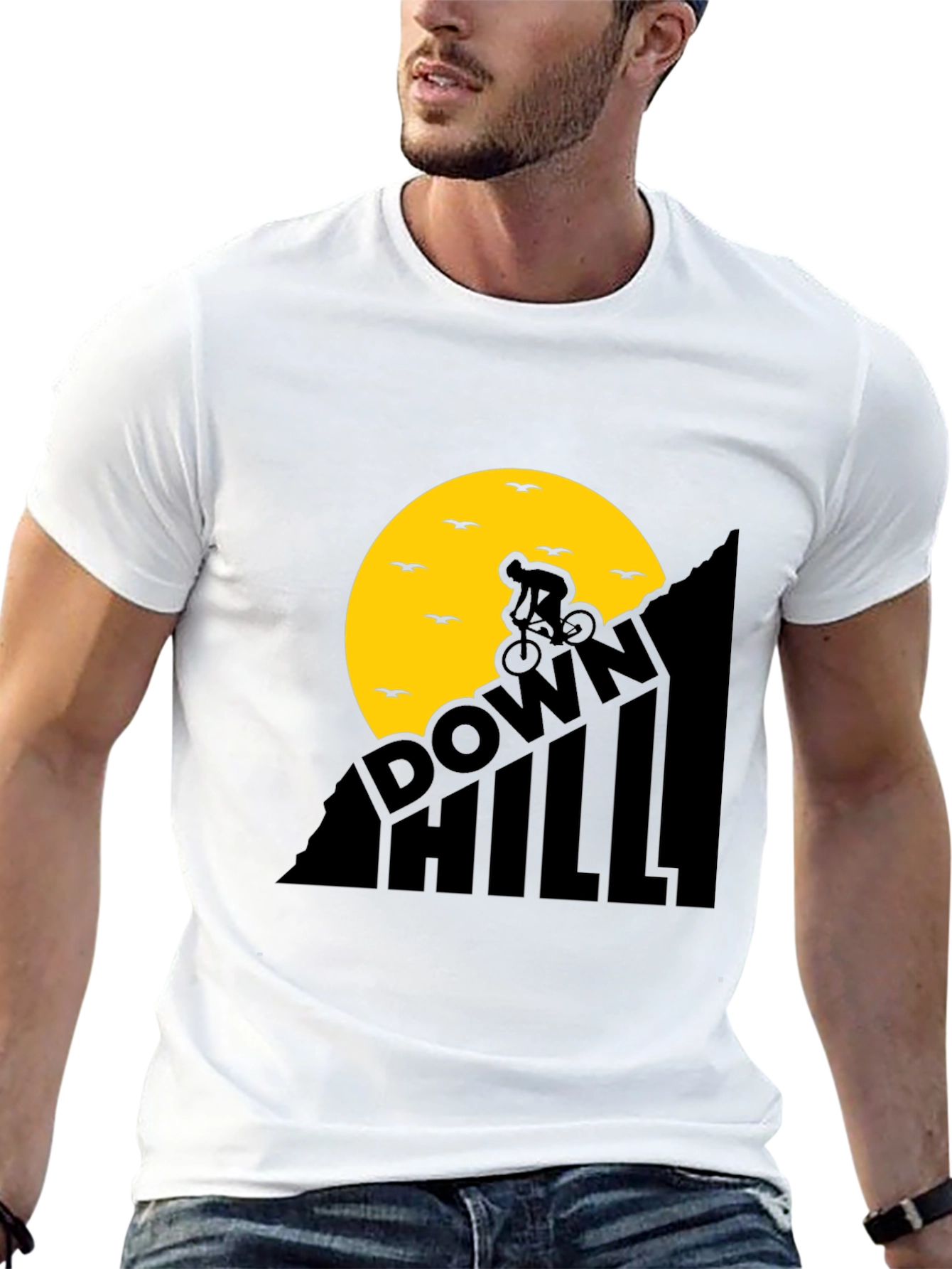 Downhill Biker T-Shirt - Black