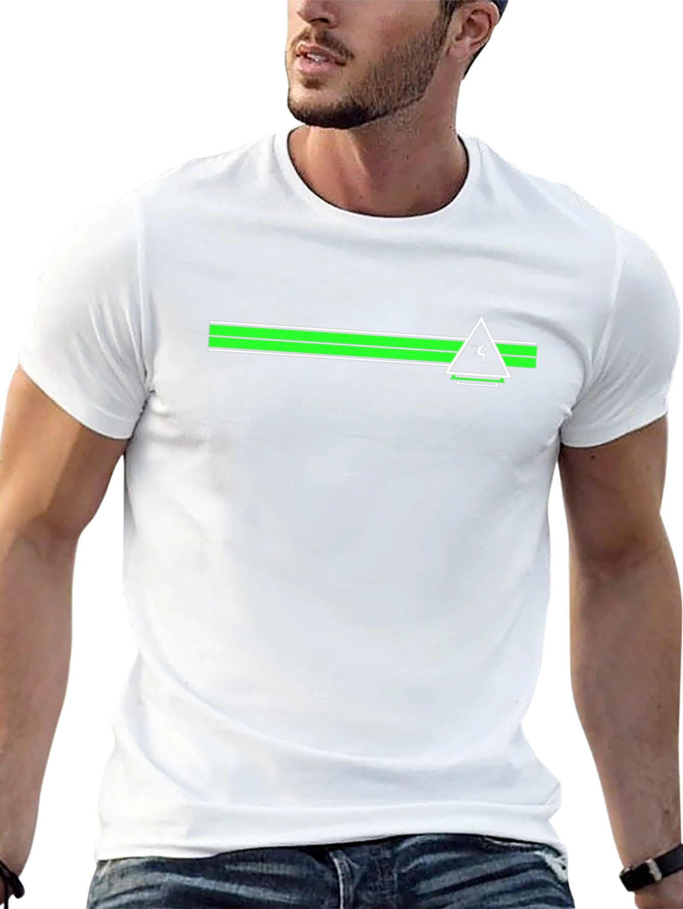 Modern Geometric Black T-Shirt