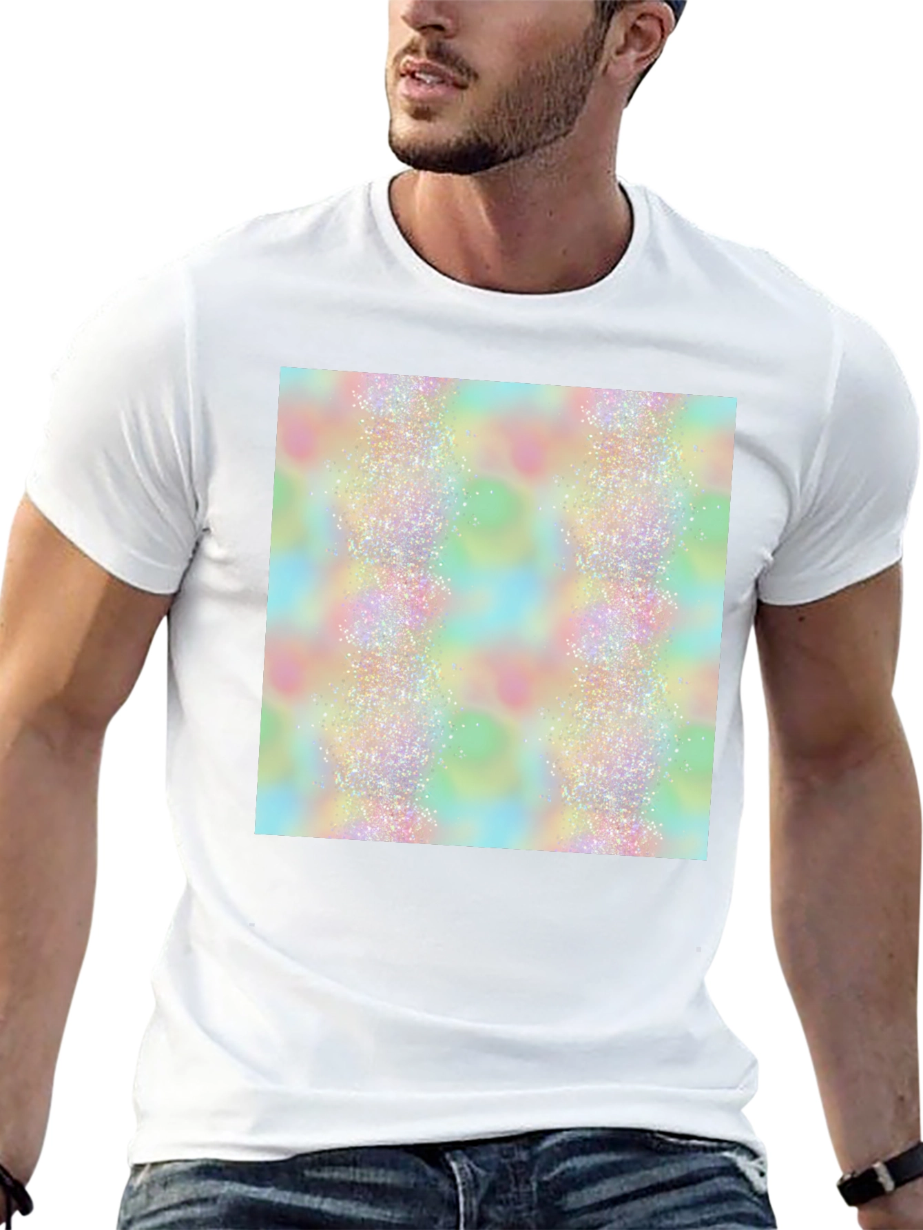 Sparkle Pattern Black T-Shirt