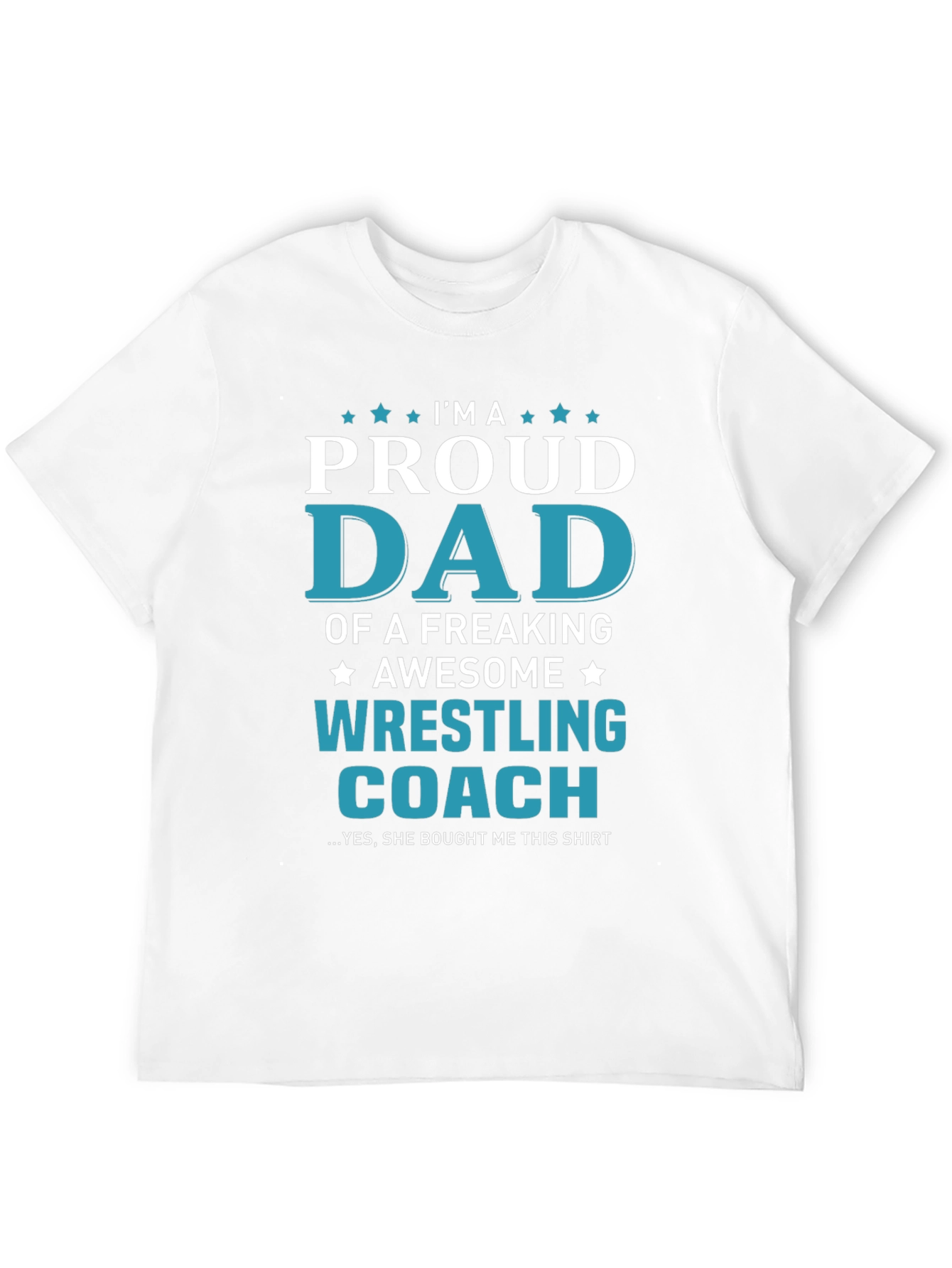 Proud Dad Wrestling Coach Graphic T-Shirt