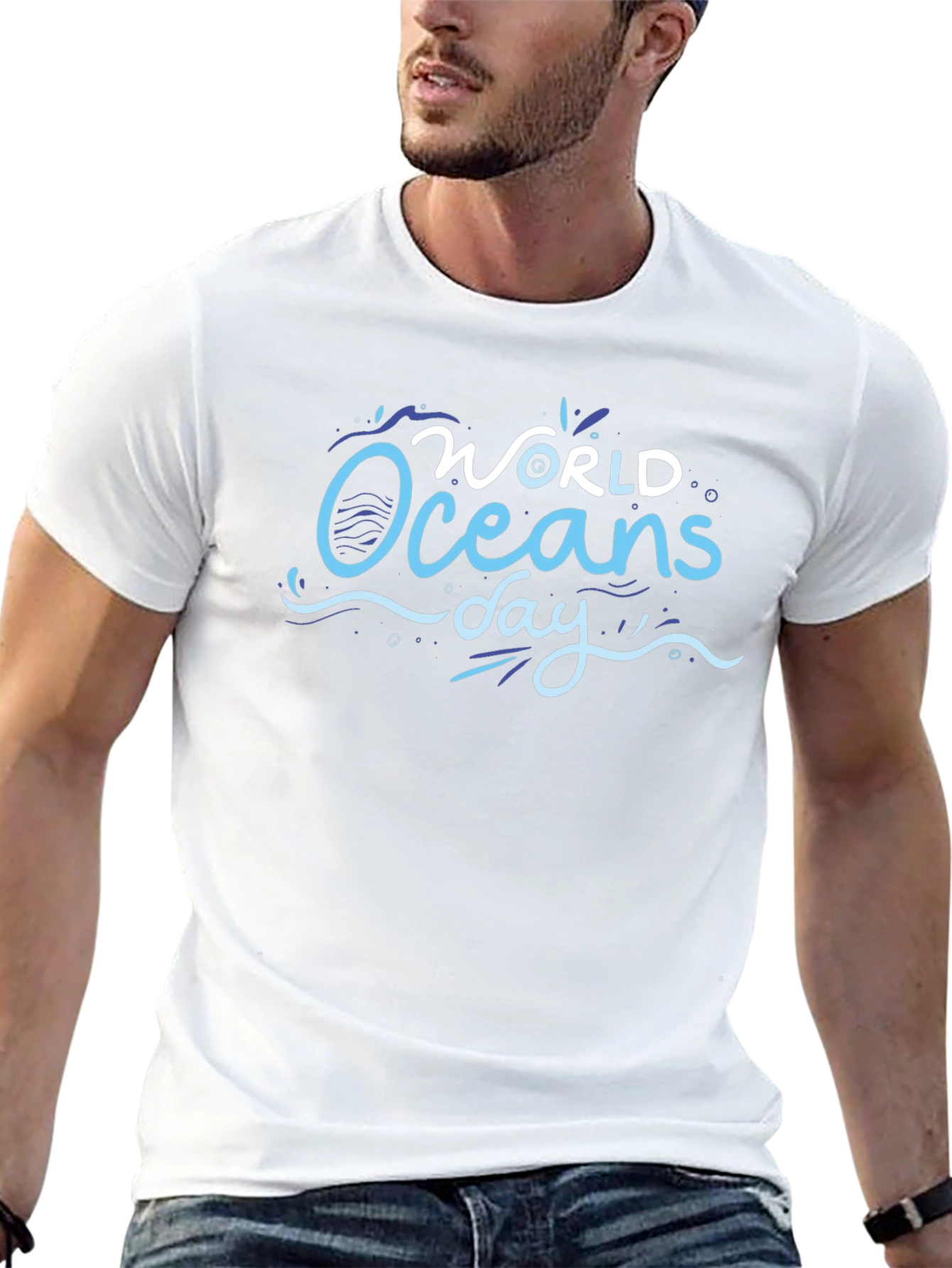 World Oceans Day Black Graphic Tee
