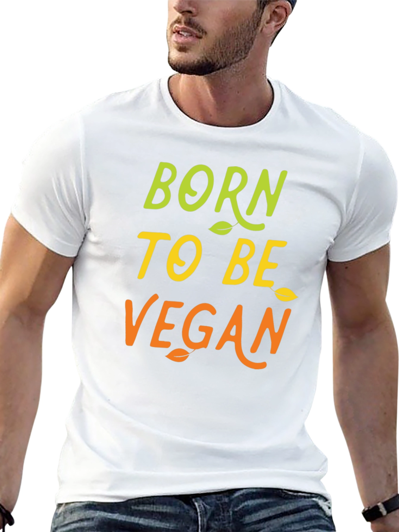 Born to be Vegan Black Graphic Tee