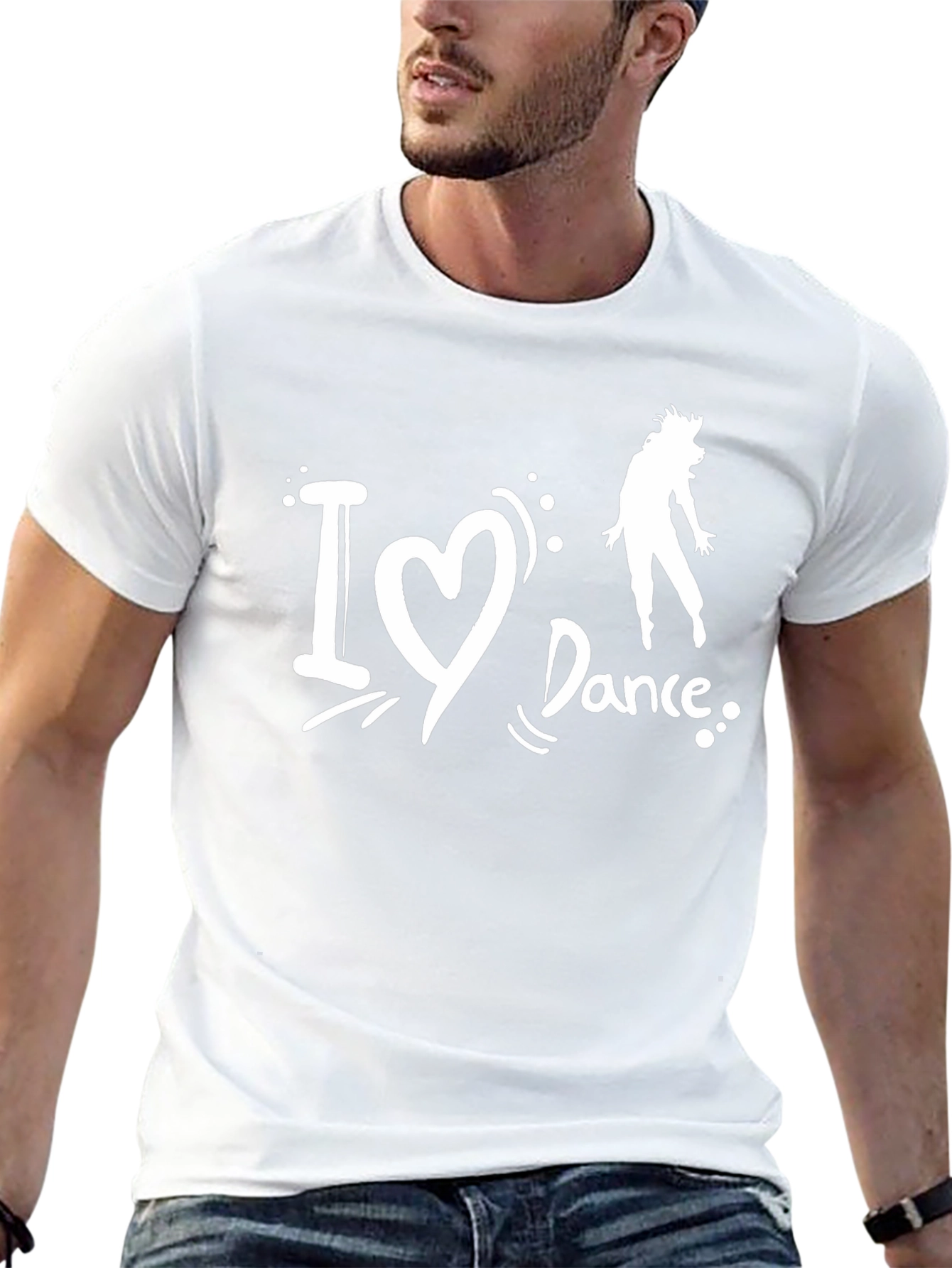 I Love Dance Black Graphic T-Shirt