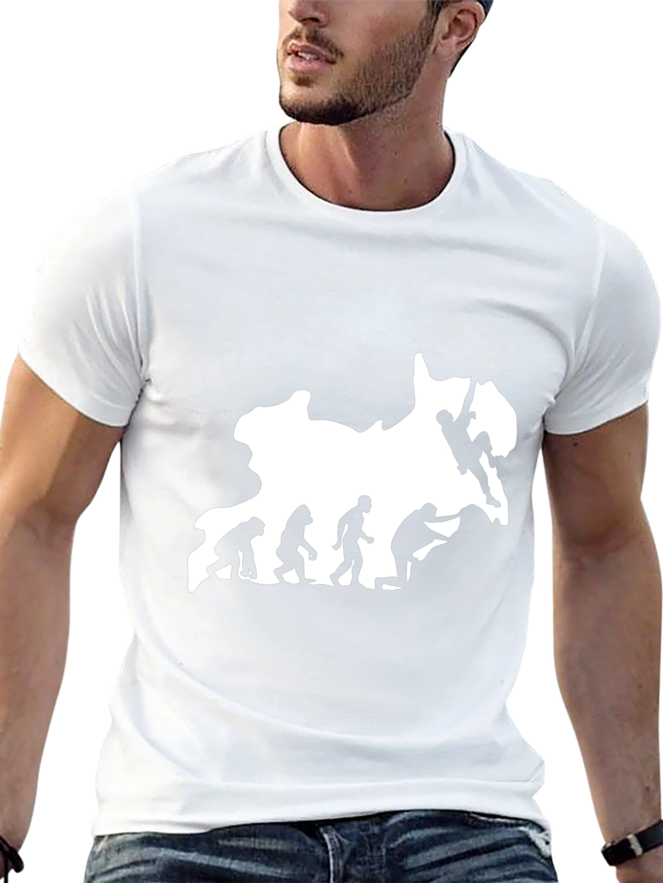Evolution Climbing T-Shirt Black Novelty Tee