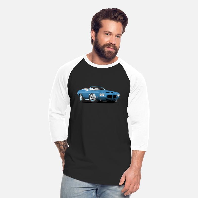 American Classic Seventies Convertible Car Cartoon