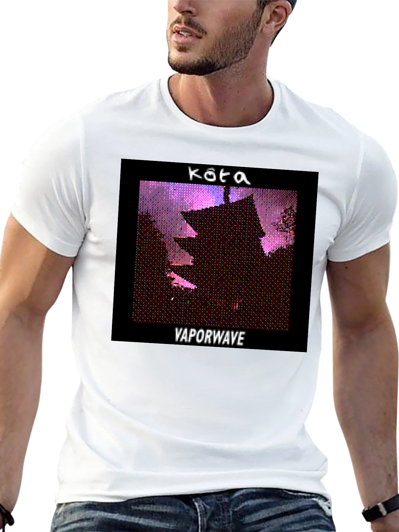 Kota Vaporwave T-Shirt - Black