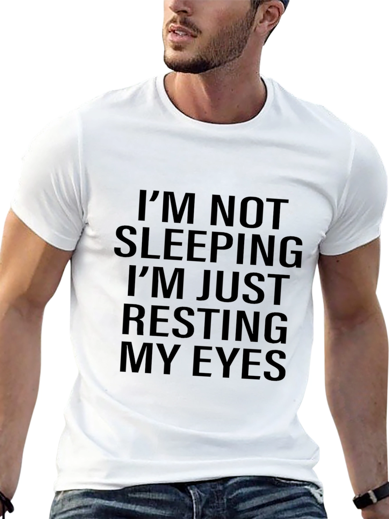 Funny Resting Eyes Graphic T-Shirt