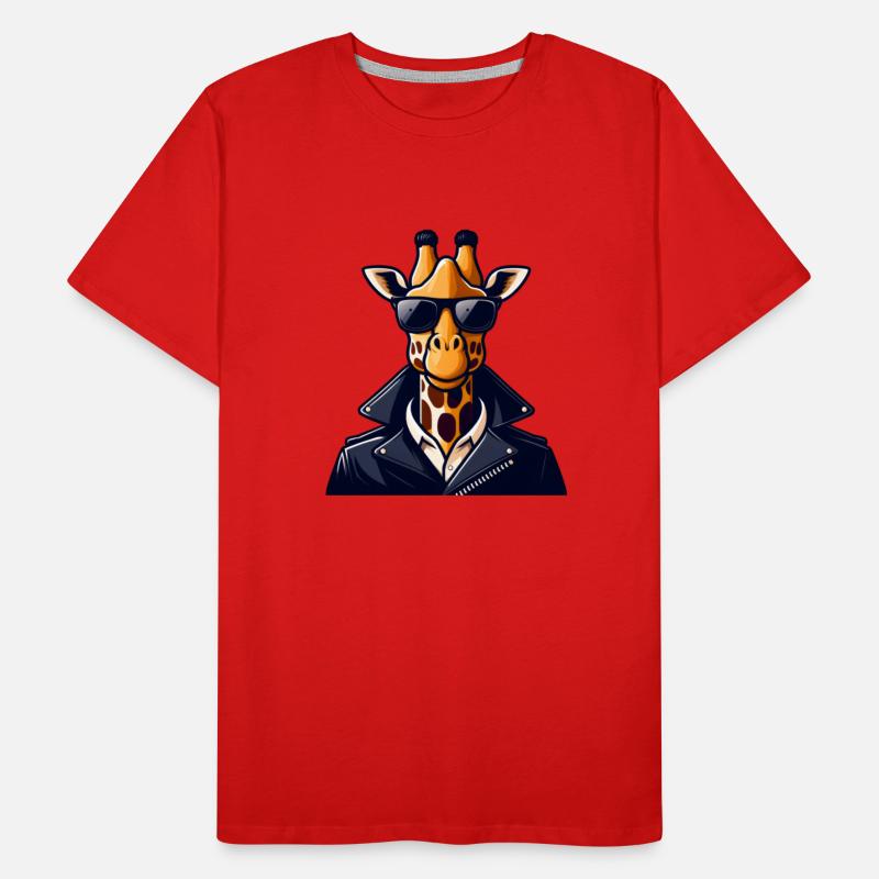 Bad Giraffe with Leather Jacket and Sunglasses