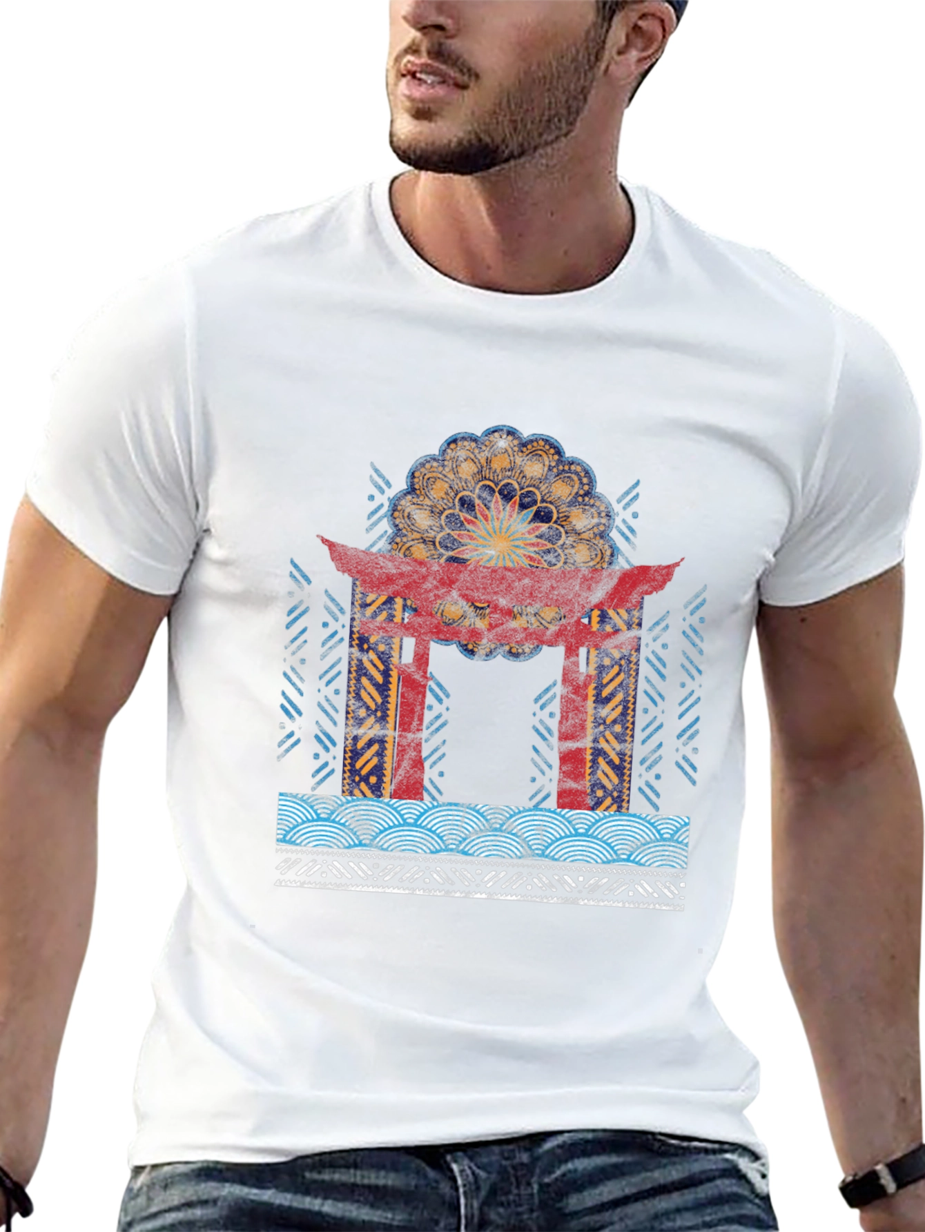 Japanese Torii Gate Mandala Graphic Tee