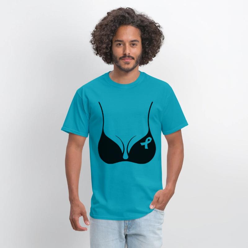 Breast Cancer Awareness Black Bra Pink Ribbon JUNI