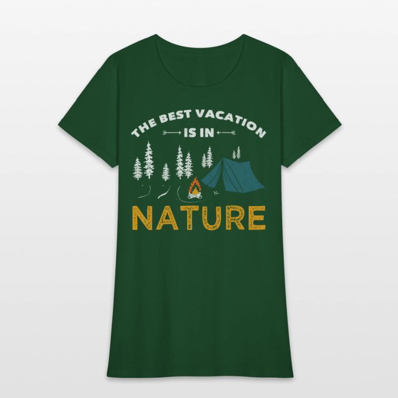 Camping the best vacation is in nature camper