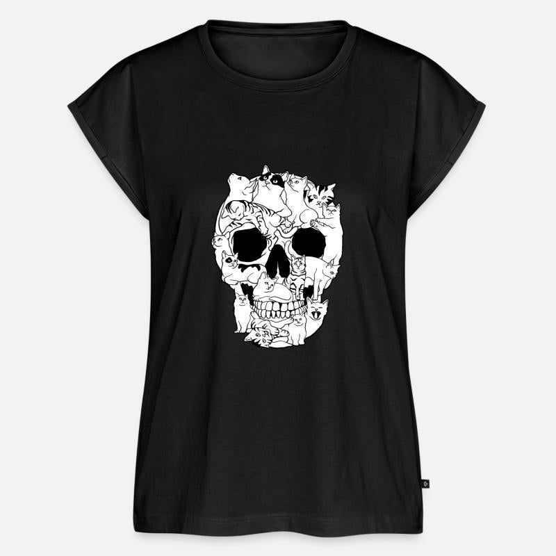 Cat Skull Kitty Skeleton Grunge Style Funny Cat Bo