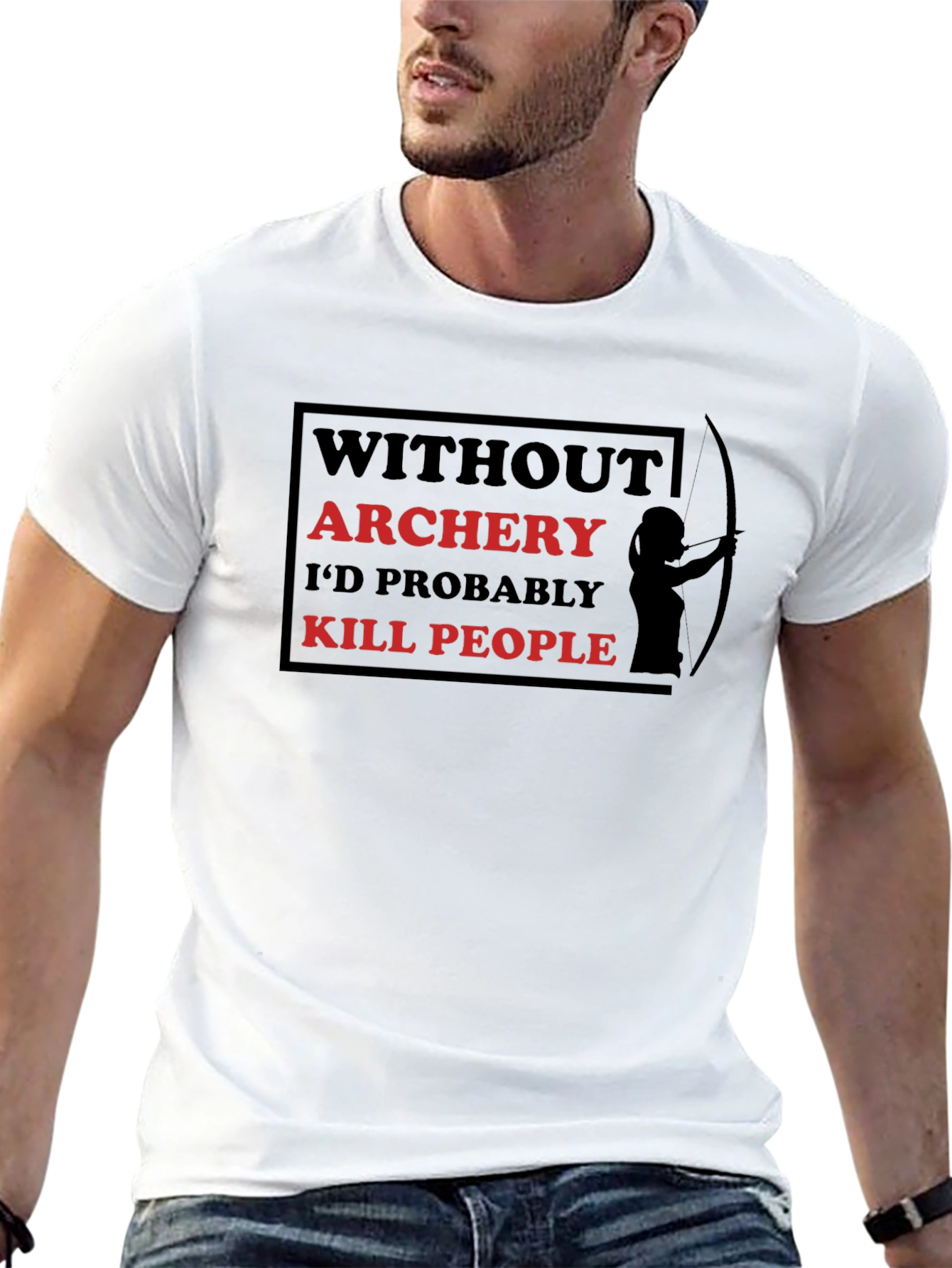 Archery Humor Graphic Tee - Prevent Killing People!