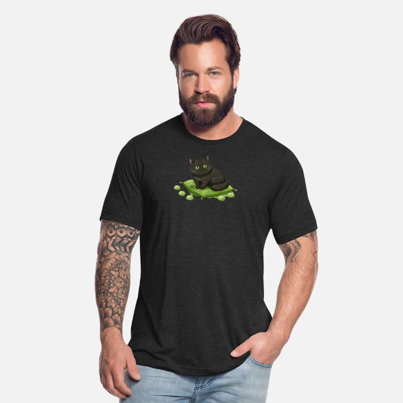 Charming Black Cat with Playful Avocado Elements
