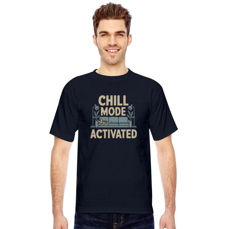 Chill Mode Activated Funny Cat Relaxation Vintage