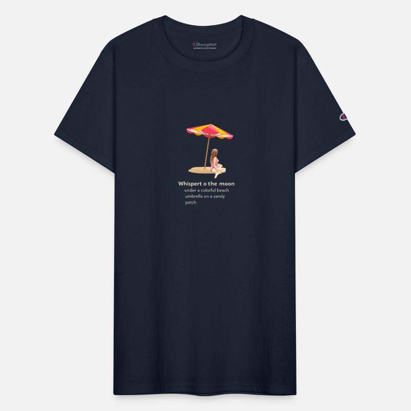 Colorful Beach Umbrella Under Moon
