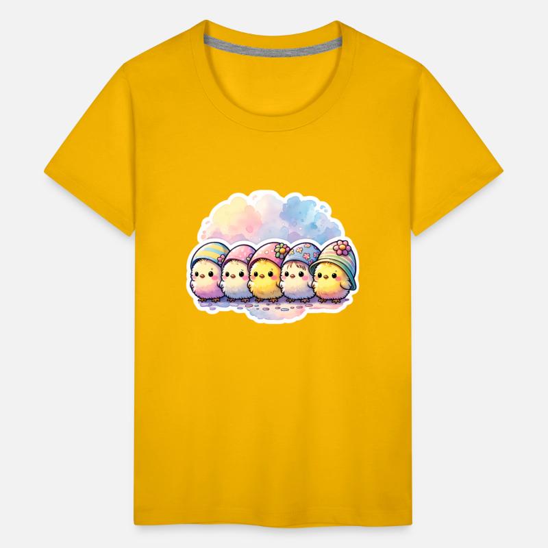 Cute Group of Chicks With Easter Egg